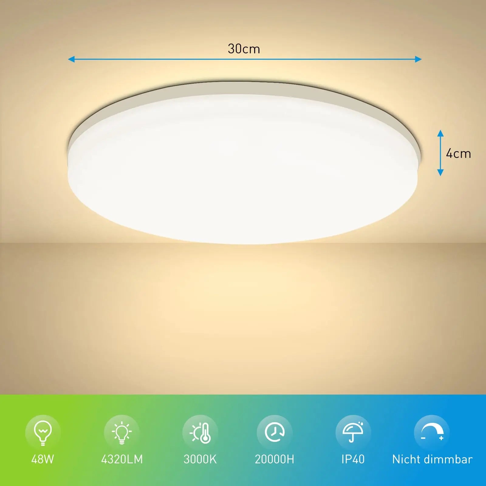 Ultra-Thin Round LED Ceiling Lamp