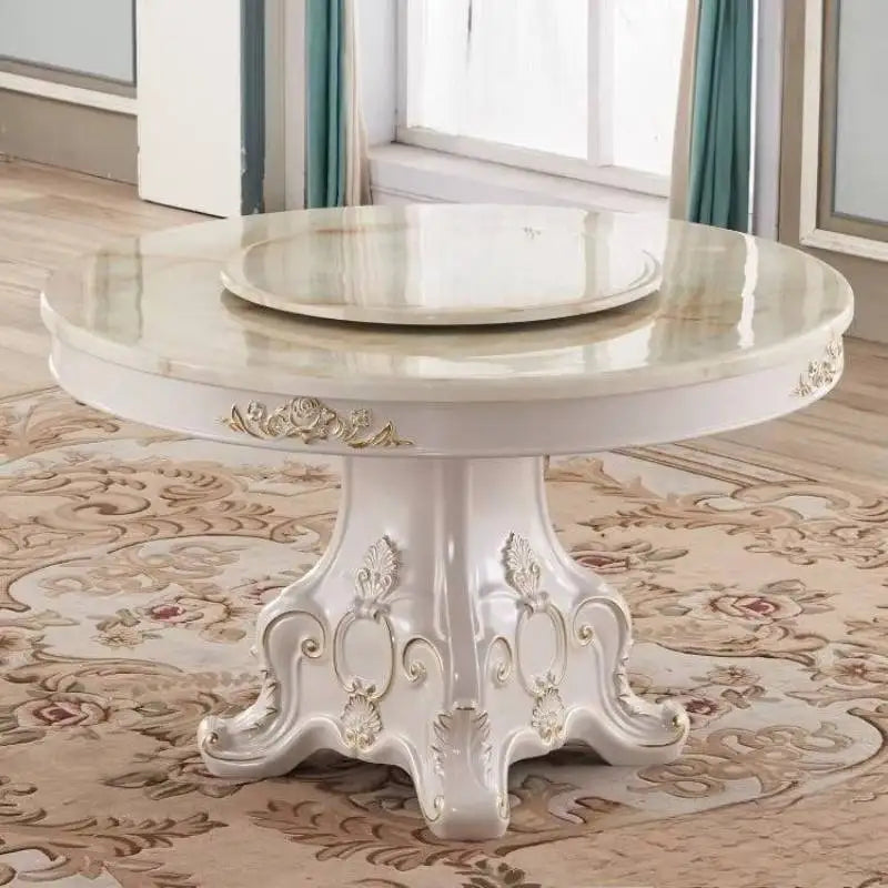 Gold Round Dining Table Set