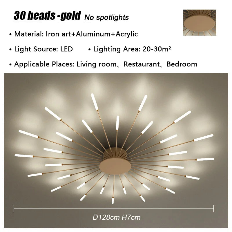 Firework Spiral LED Chandelier