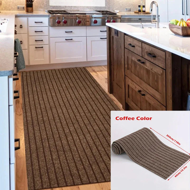 Striped Non-Slip Kitchen Runner Mat