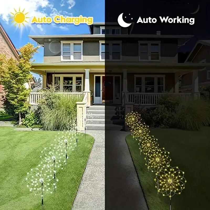 Solar Firework Lights With Remote