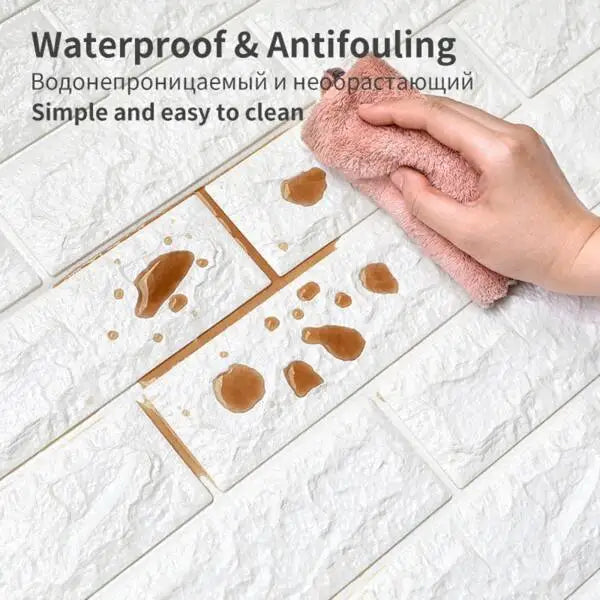 3D Brick Self-Adhesive Waterproof Wallpaper