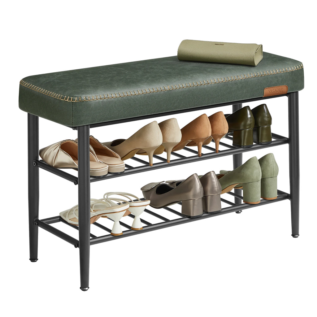 VASAGLE EKHO Leather Shoe Bench