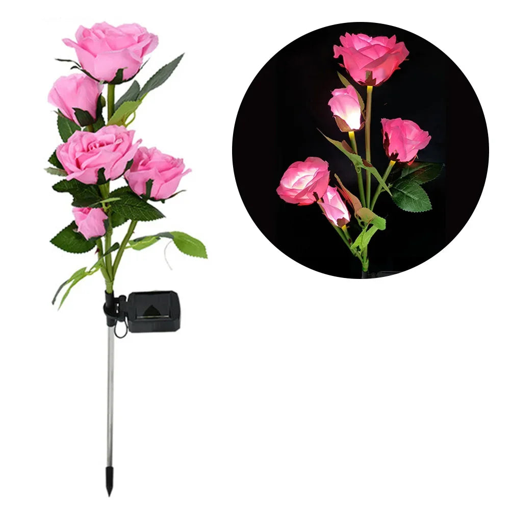 Solar Rose Flower Garden Lights