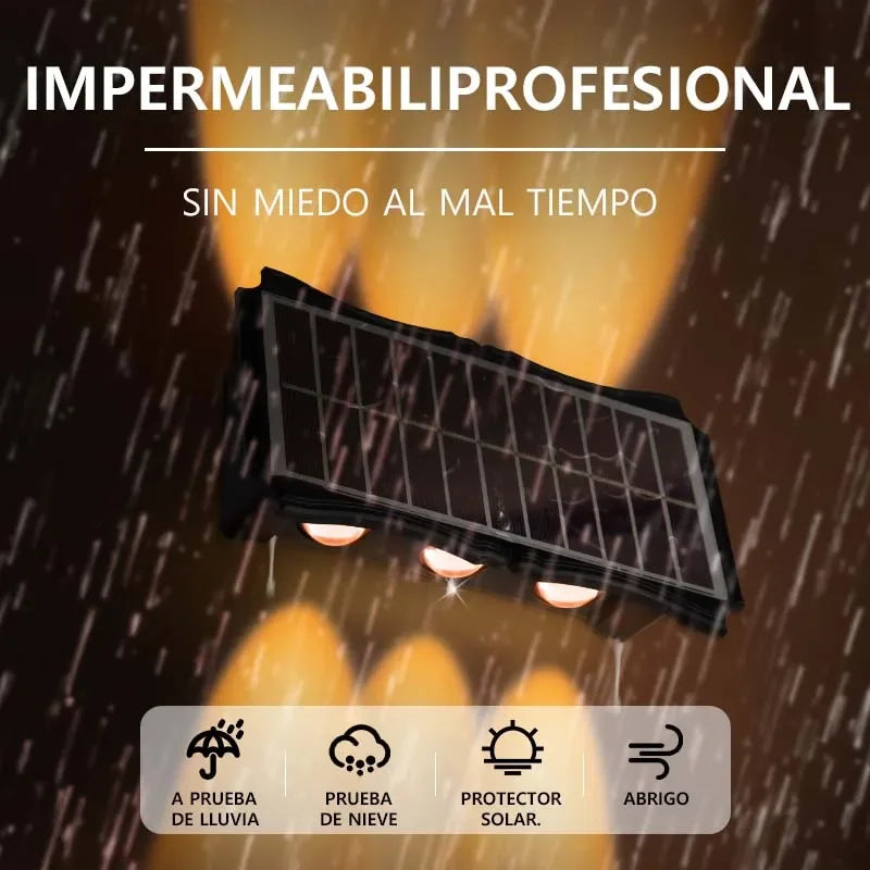 Solar Up-Down Wall Light - Waterproof