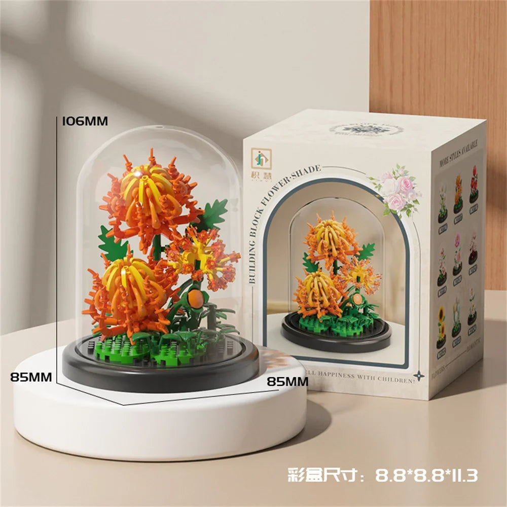Eternal Flower Bouquet Building Block Set