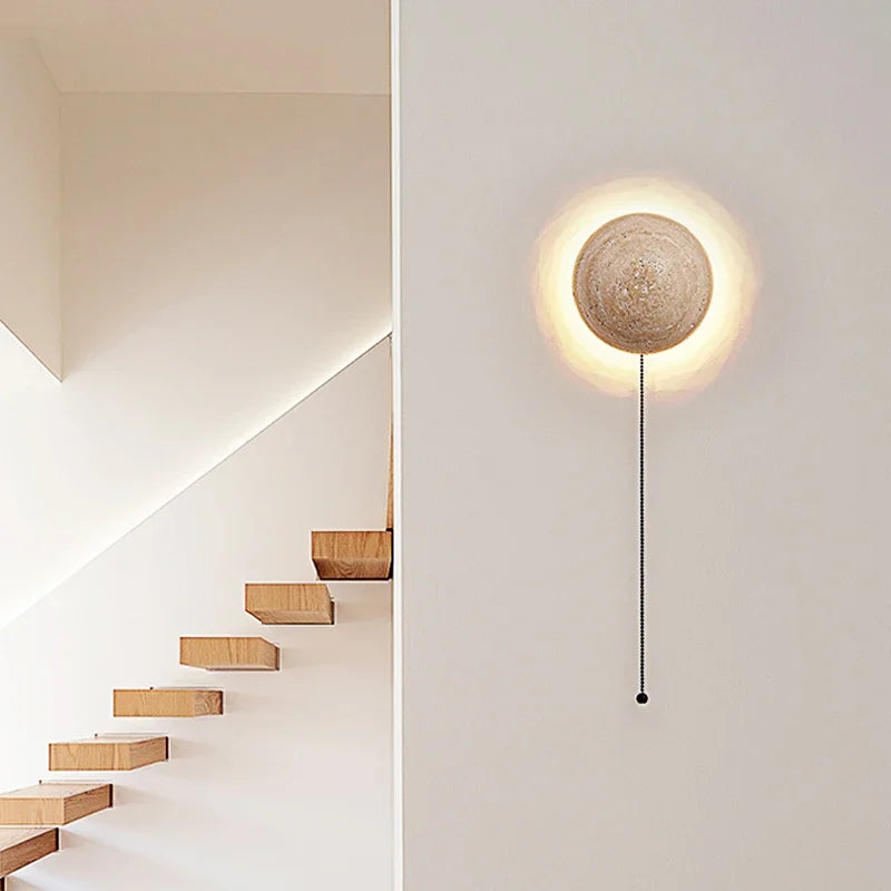 Cave Stone Circular Wall Lamp