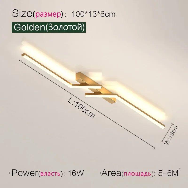 Modern Linear Aisle Ceiling Light