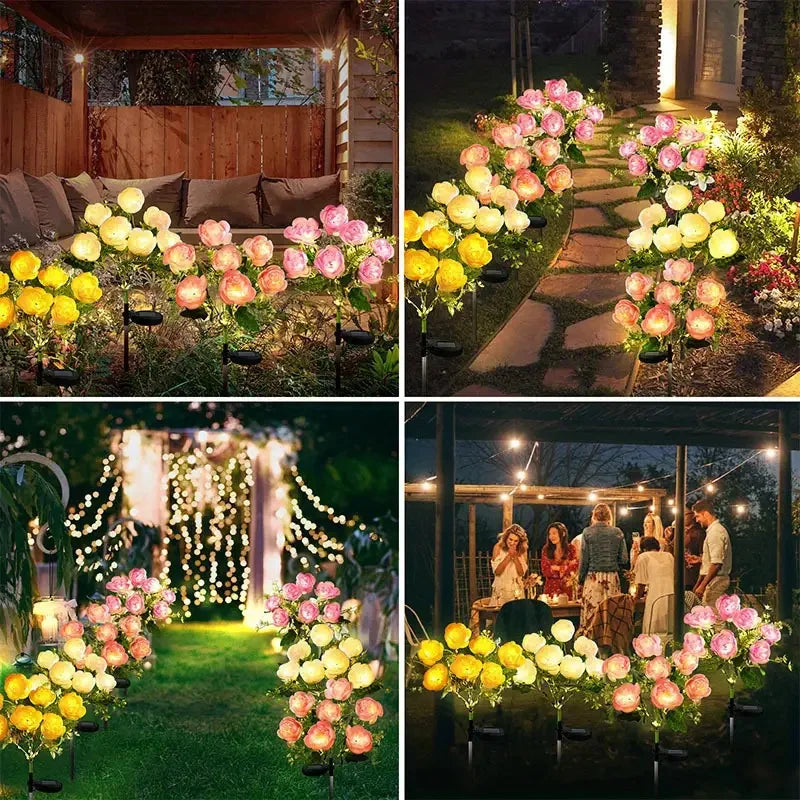 7-Head Camellia Solar Light