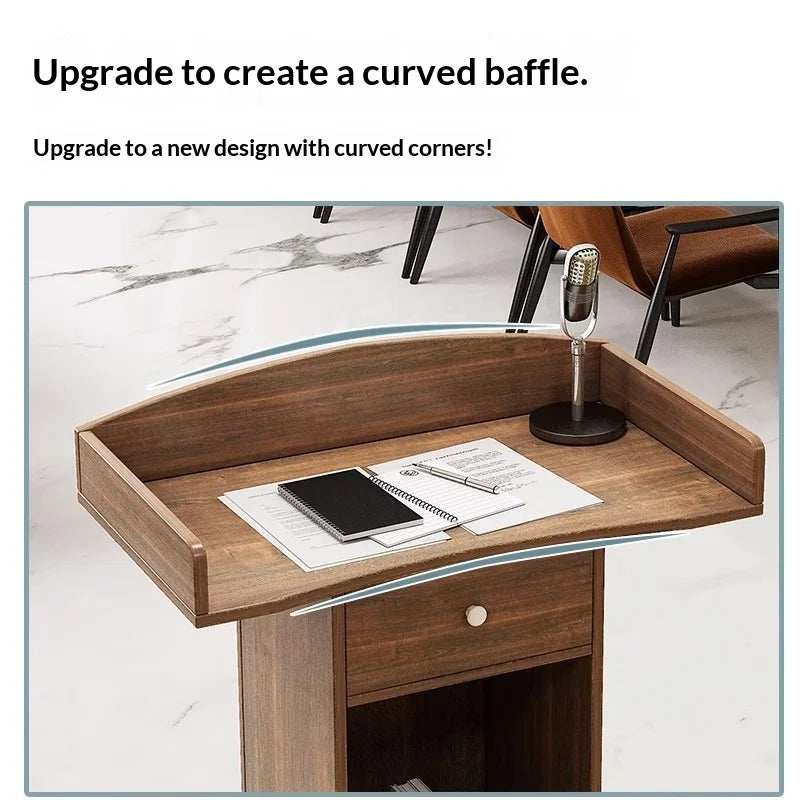 Rolling Adjustable Podium Lectern