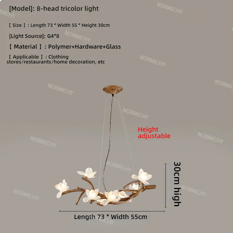 Lotus Branch Pendant Light - Wabi-Sabi