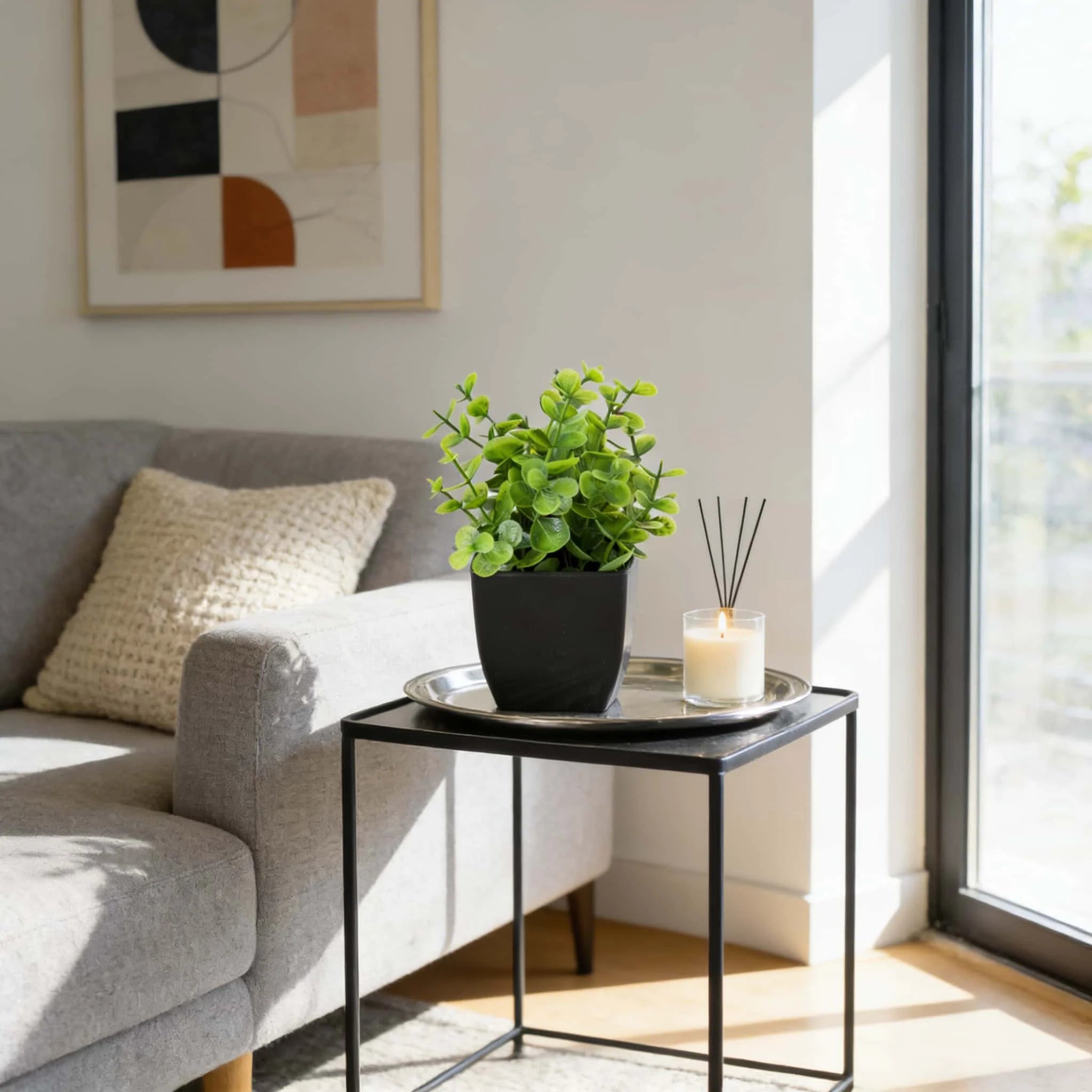 Mini Faux Eucalyptus Potted Plant