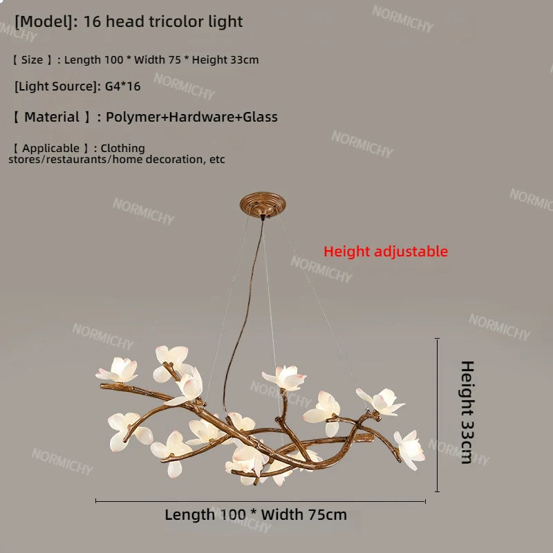 Lotus Branch Pendant Light - Wabi-Sabi