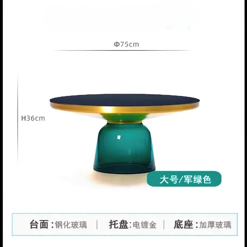 Round Glass Nordic Side Table