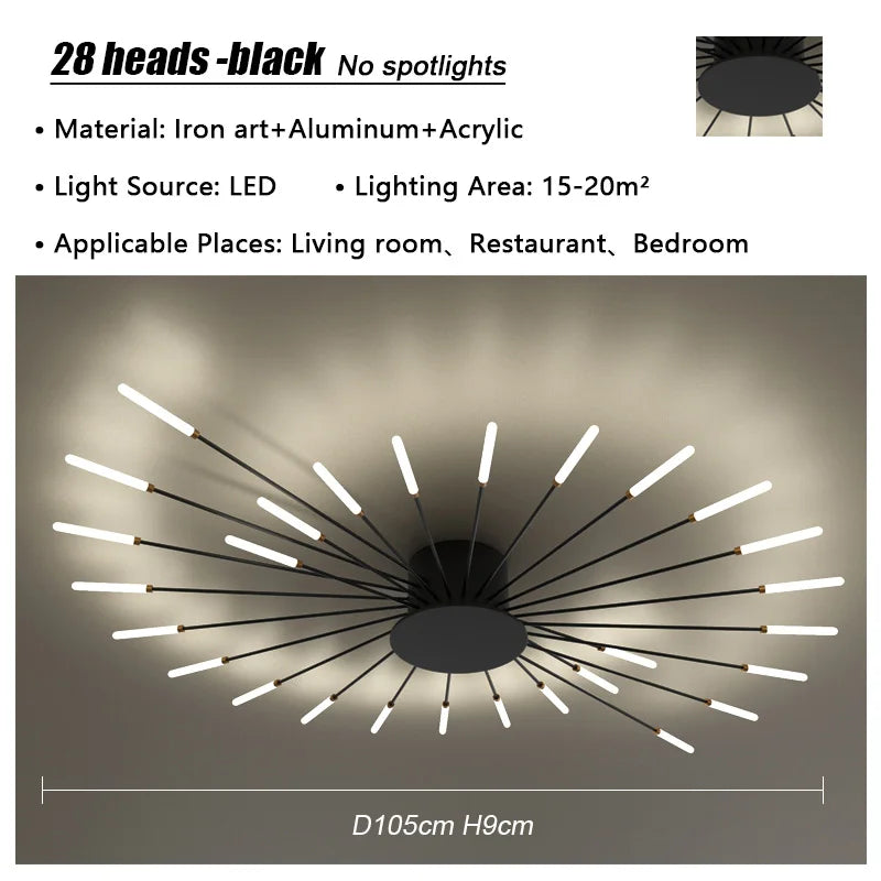 Firework Spiral LED Chandelier