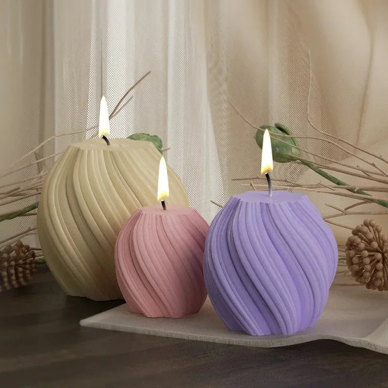 3D Geometric Wave Candle Mould