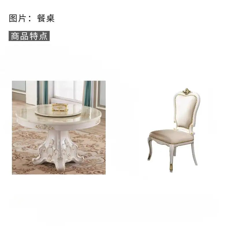 Gold Round Dining Table Set