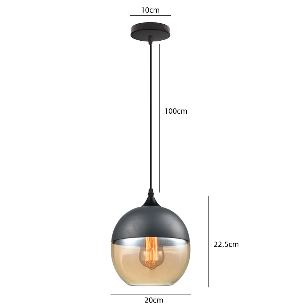 Modern Glass Hanging Pendant Lamp