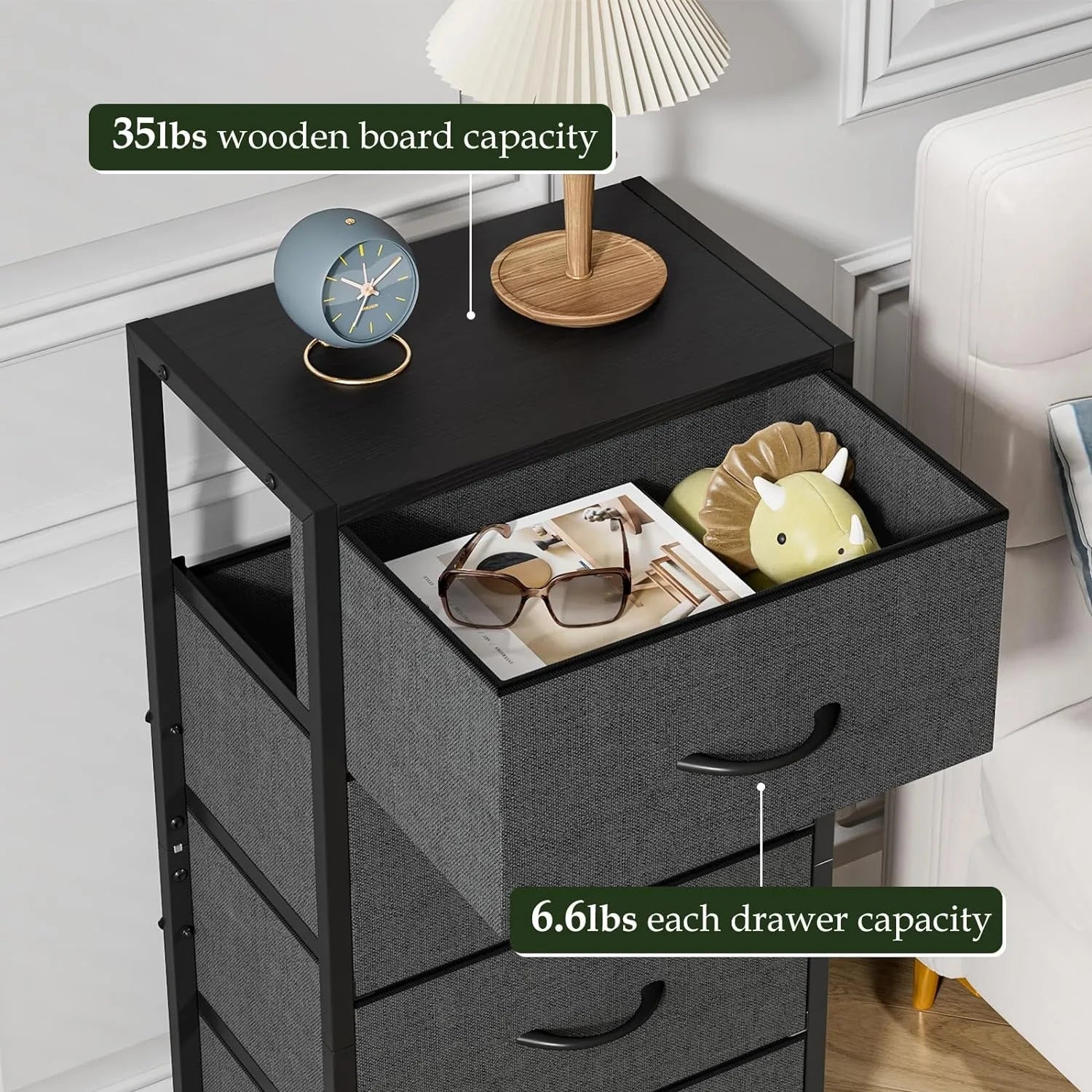 4-Drawer Fabric Storage Tower