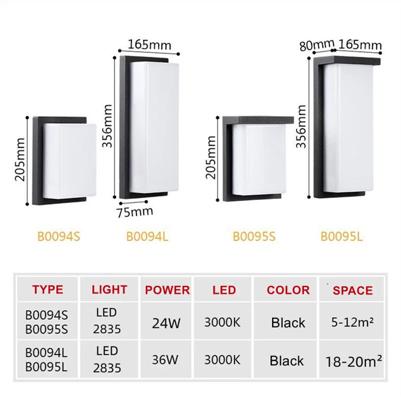 Aluminium Outdoor LED Wall Light