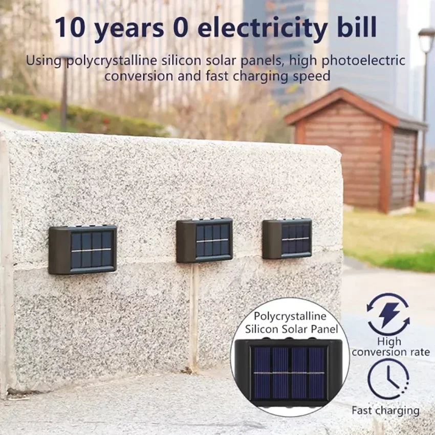 Solar Up-Down Wall Light - Waterproof