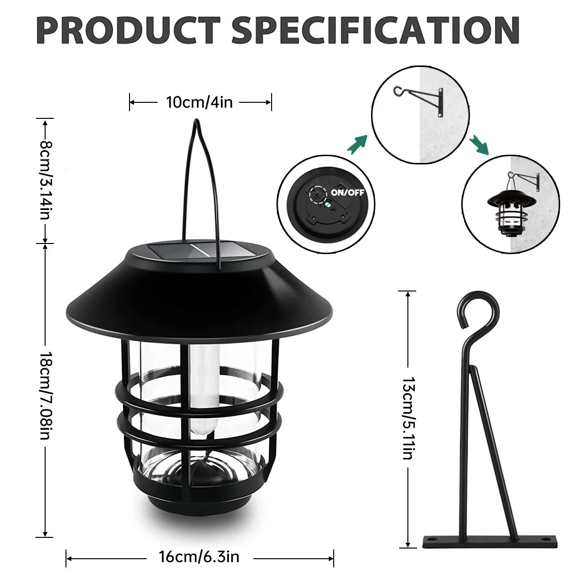 Solar Flickering Flame Wall Lantern (2-Pack)