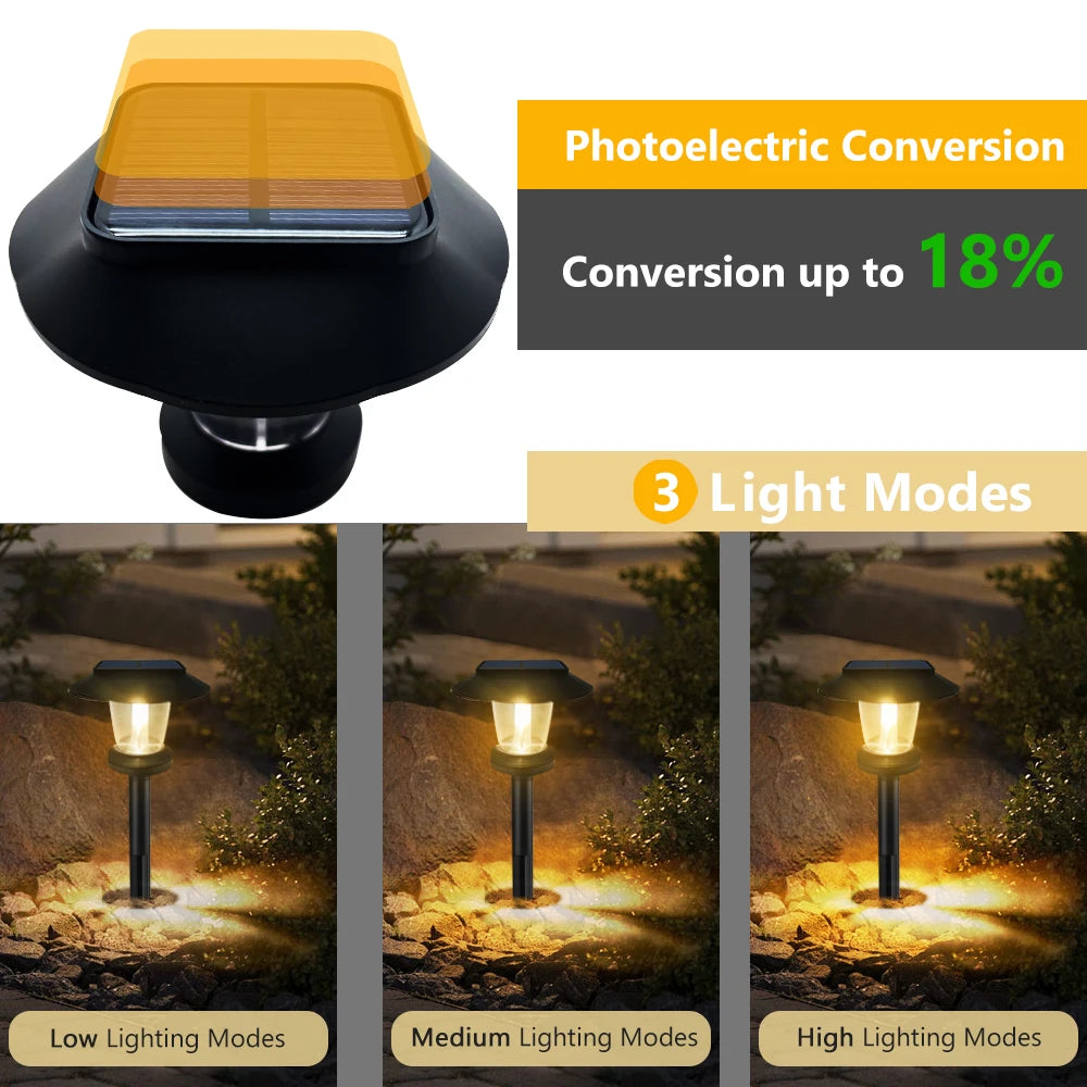 3-Mode Solar Pathway Lights