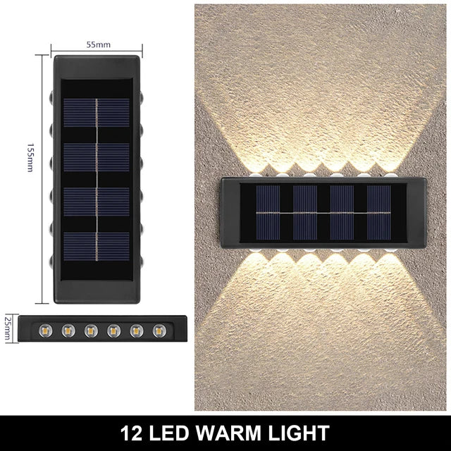 Solar Up-Down Wall Light - Waterproof