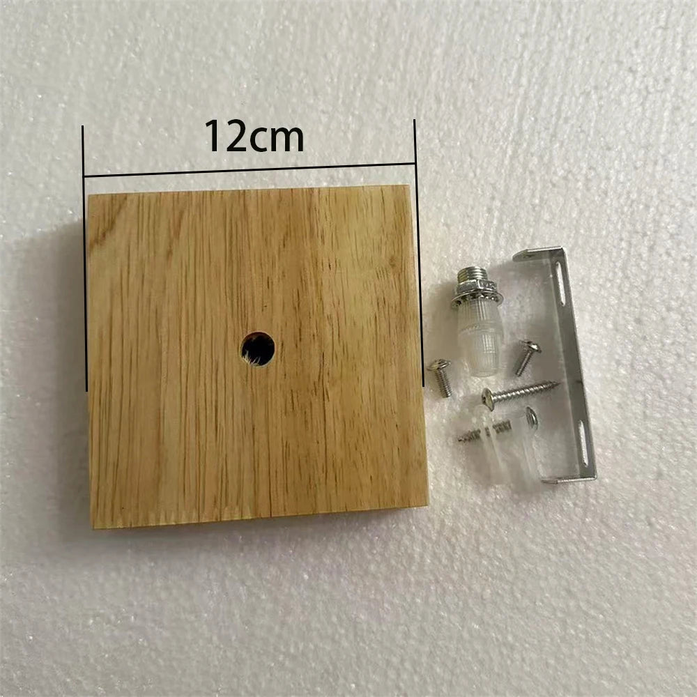 Wooden Ceiling Rose Lamp Base