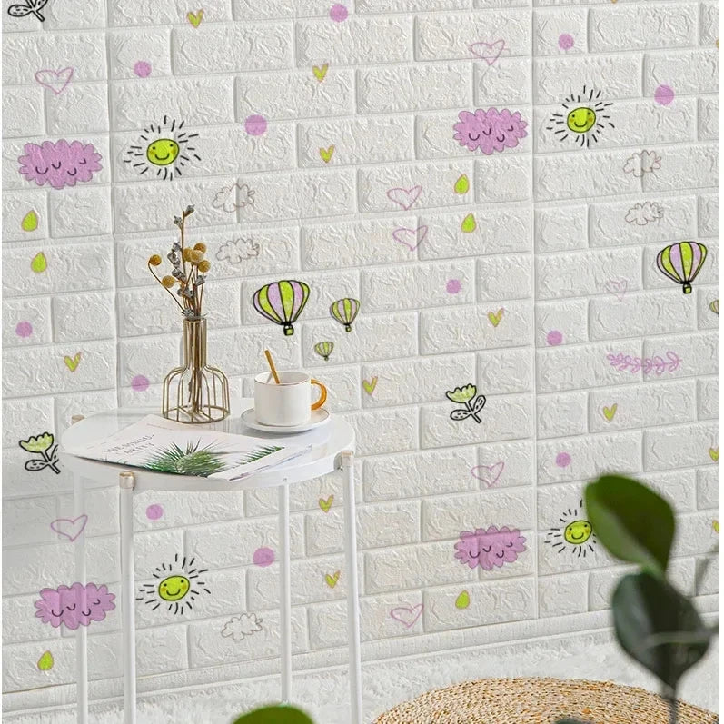 3D Brick Self-Adhesive Waterproof Wallpaper