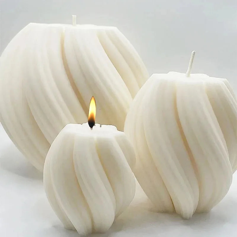 3D Geometric Wave Candle Mould