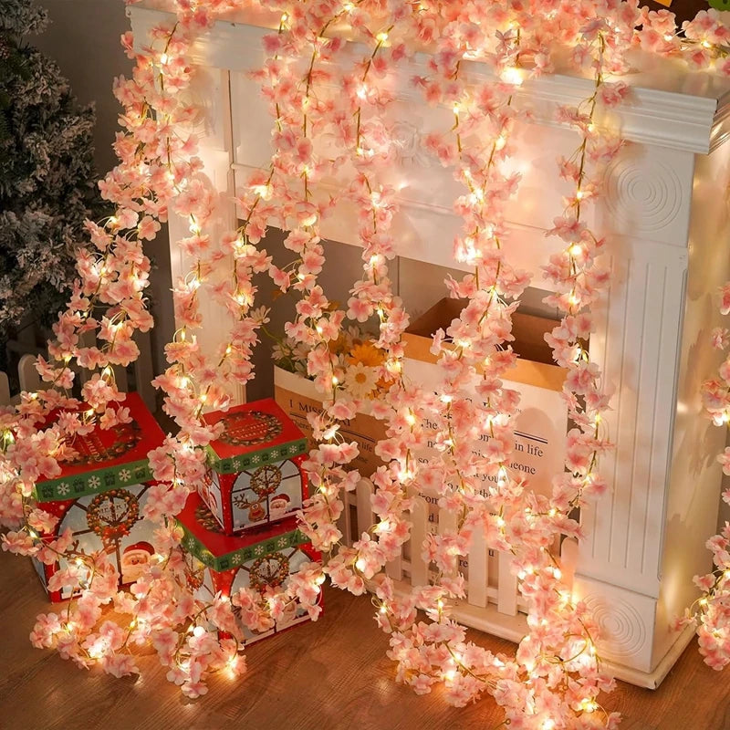 180cm Artificial Sakura Blossom Vine Garland