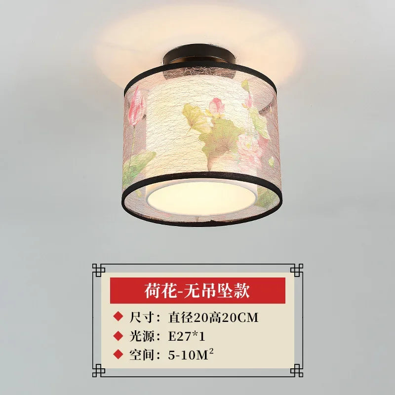 Chinese Lotus Pendant Ceiling Light