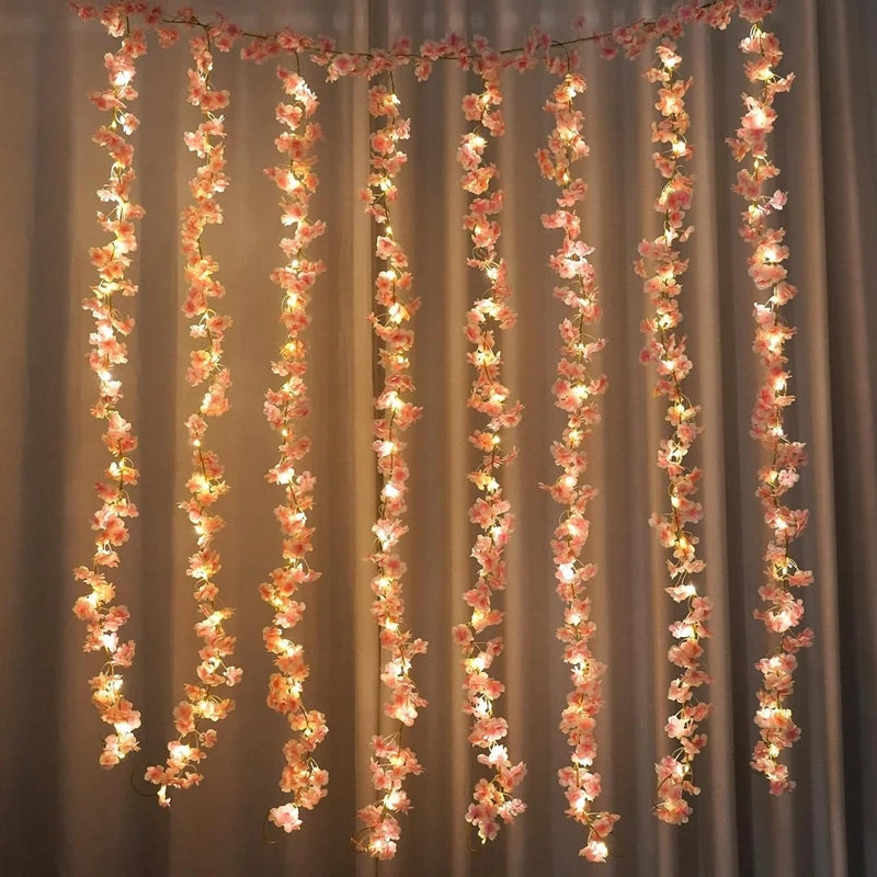 180cm Artificial Sakura Blossom Vine Garland