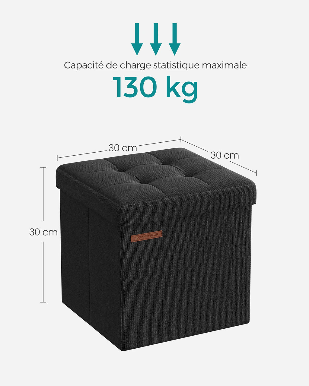 SONGMICS Folding Storage Bench