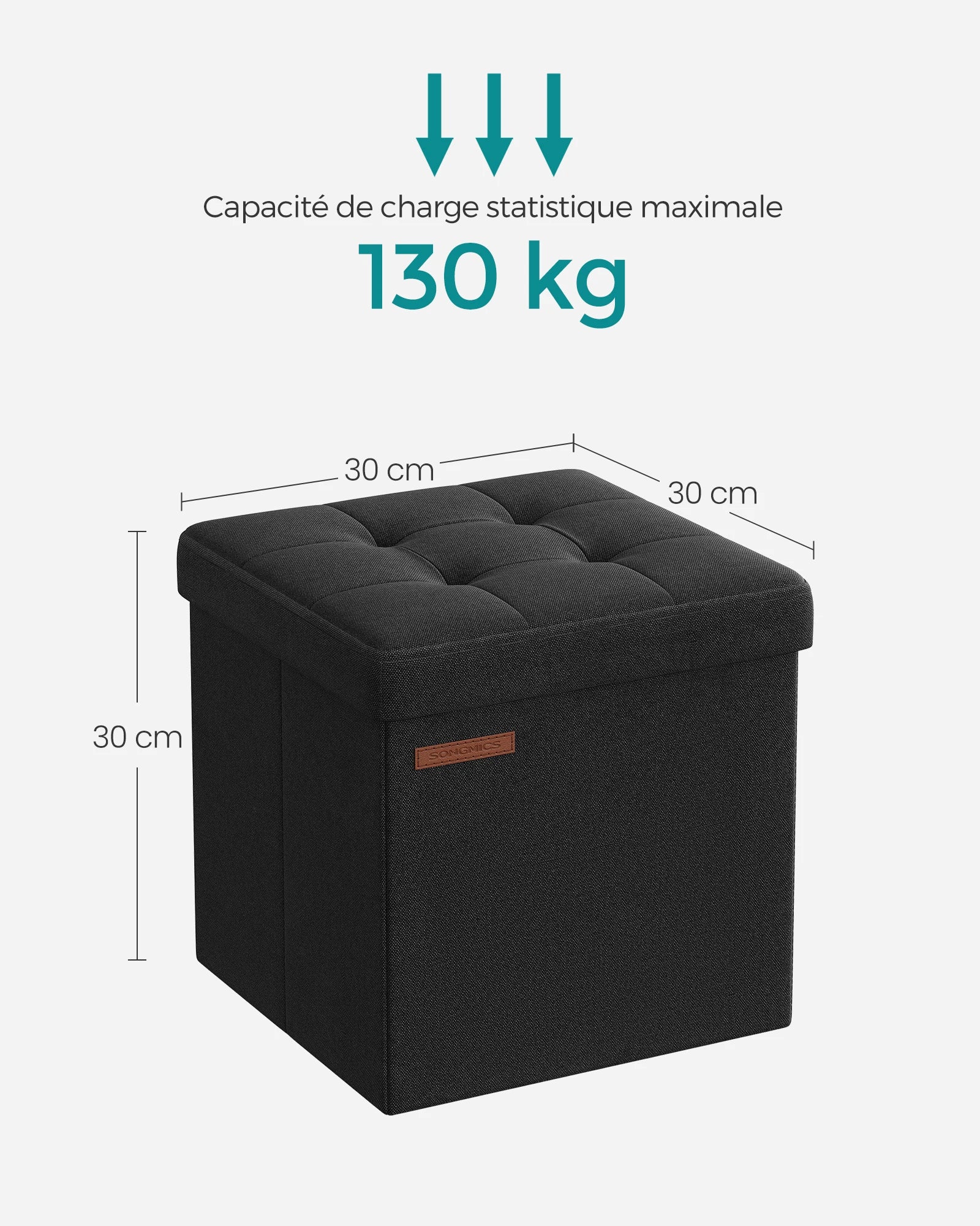 SONGMICS Folding Storage Bench