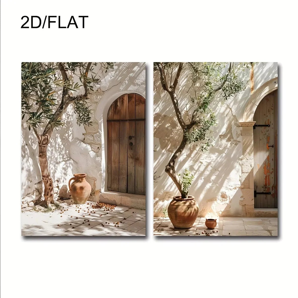 Olive Tree Botanical Art Prints (Set of 2)