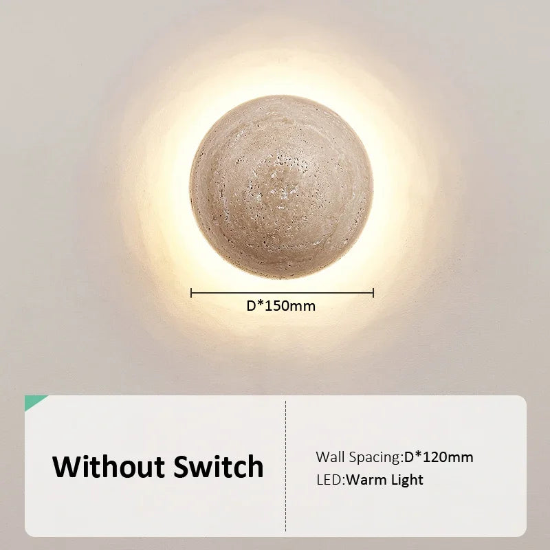 Cave Stone Circular Wall Lamp