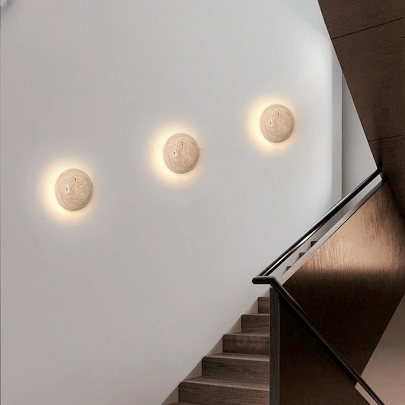 Cave Stone Circular Wall Lamp