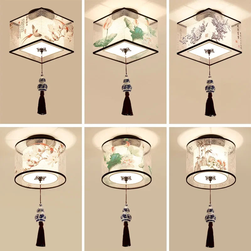 Chinese Lotus Pendant Ceiling Light