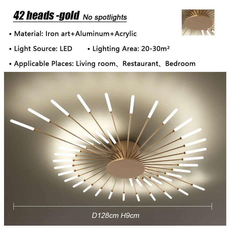 Firework Spiral LED Chandelier
