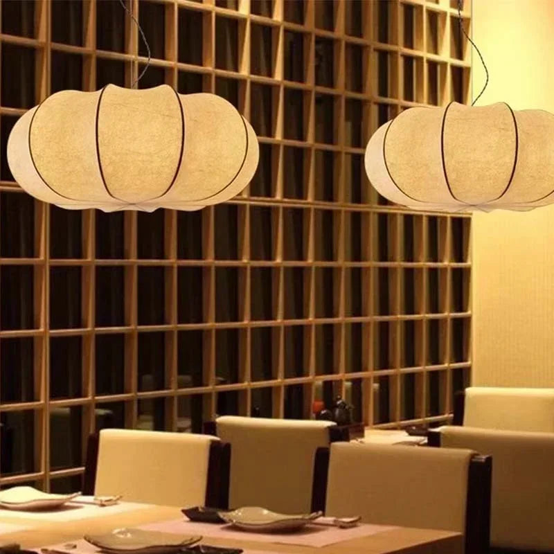 Wabi-Sabi Silk Hanging Chandelier
