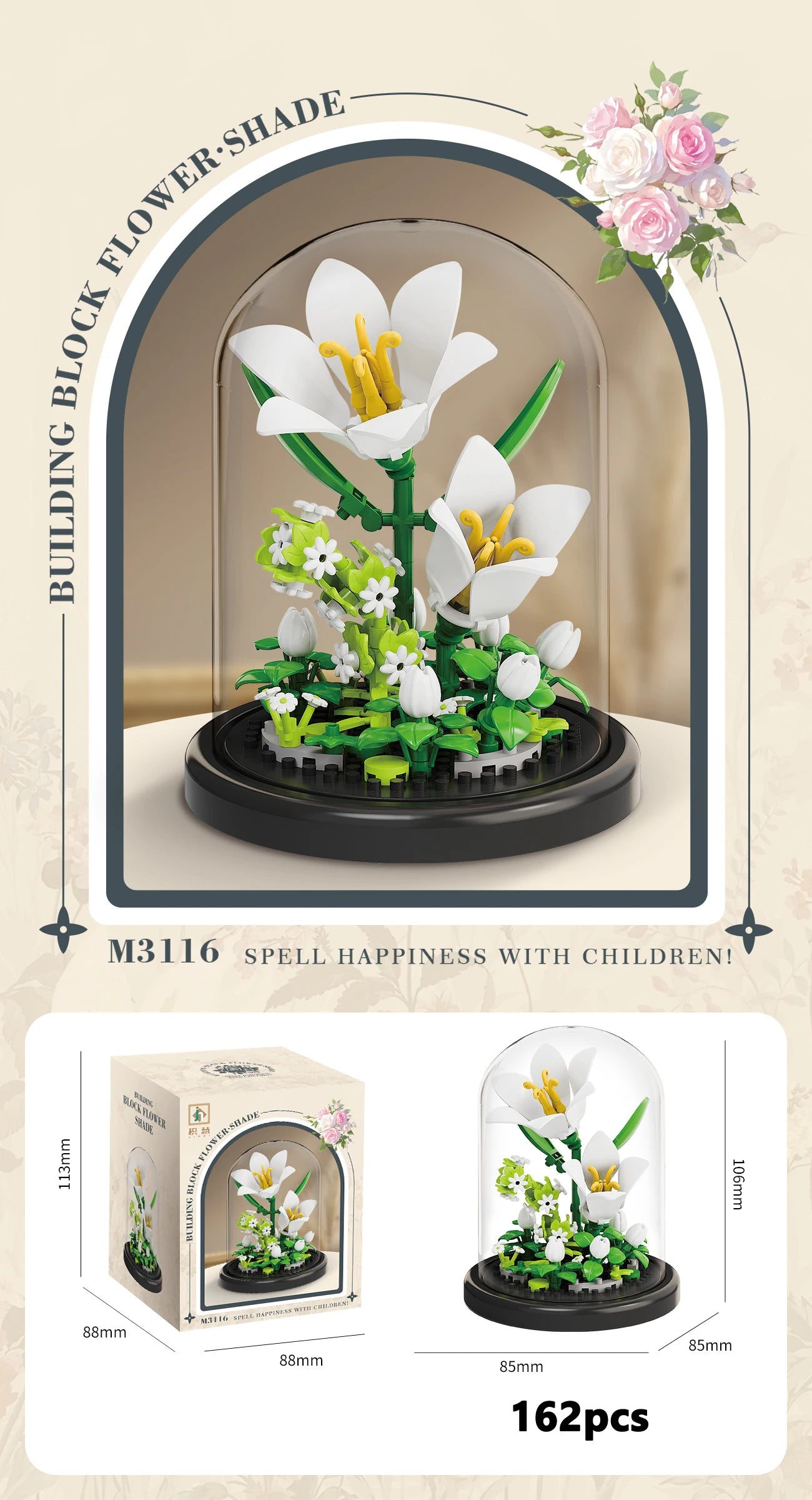 Eternal Flower Bouquet Building Block Set