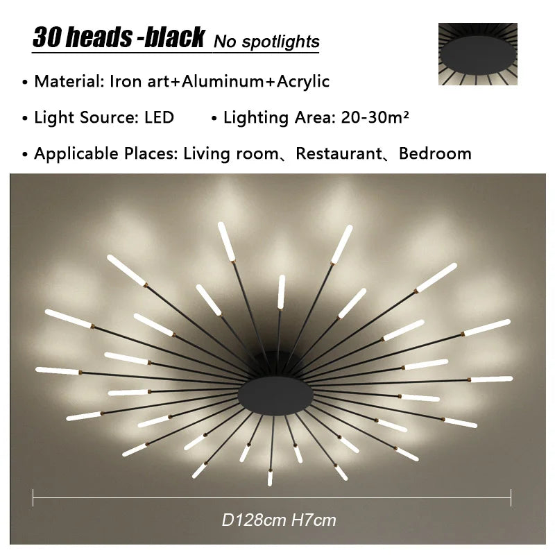 Firework Spiral LED Chandelier