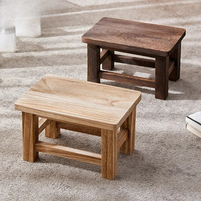 Paulownia Wood Shoe Stool
