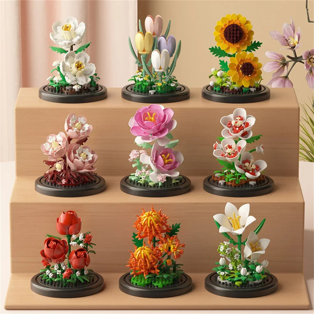 Eternal Flower Bouquet Building Block Set