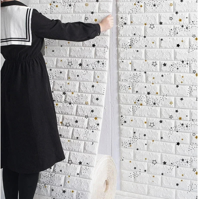 3D Brick Self-Adhesive Waterproof Wallpaper