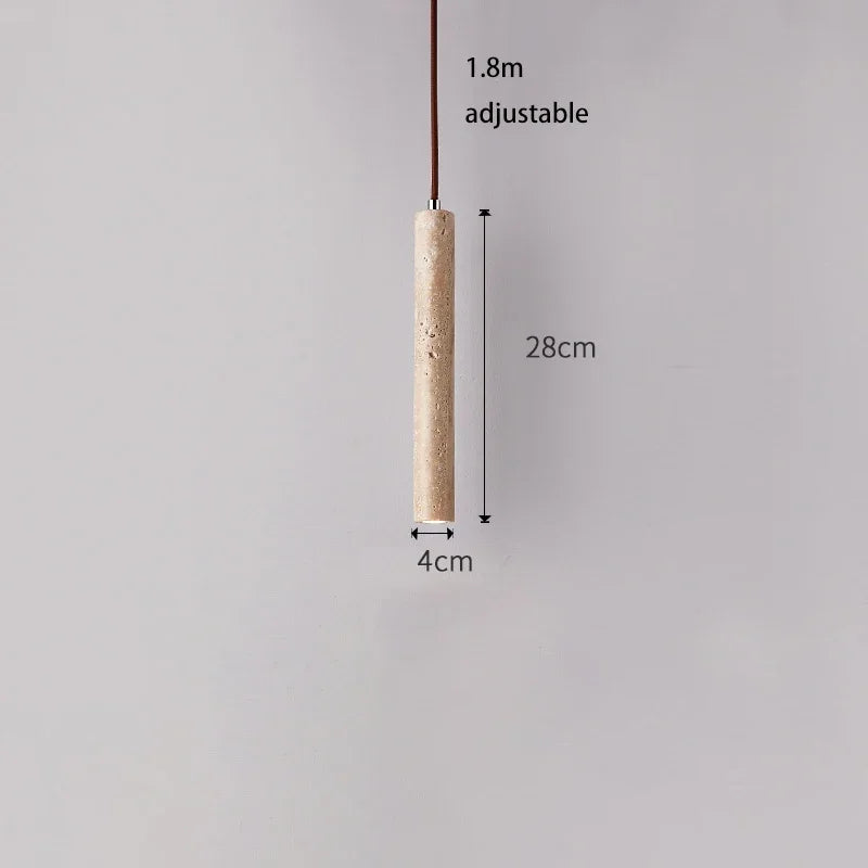 Wood Tube LED Pendant Ceiling Lamp