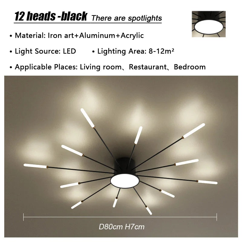 Firework Spiral LED Chandelier