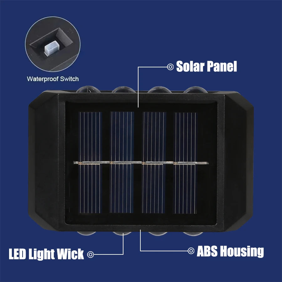 Solar Garden Fence Wall Light